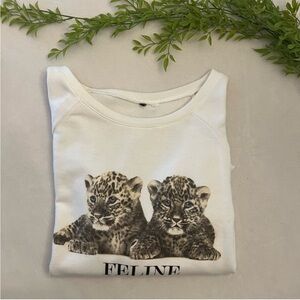 H&M | White Leopard Sweatshirt